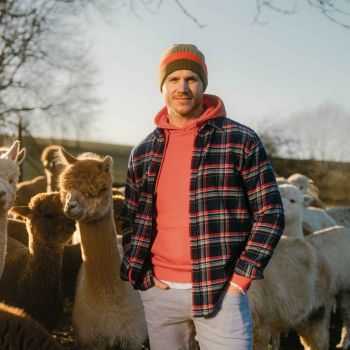 Chemise manches longues "YANNES" à carreaux, 100% coton bio