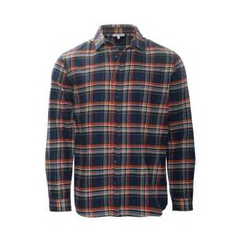 Chemise manches longues "YANNES" à carreaux, 100% coton bio