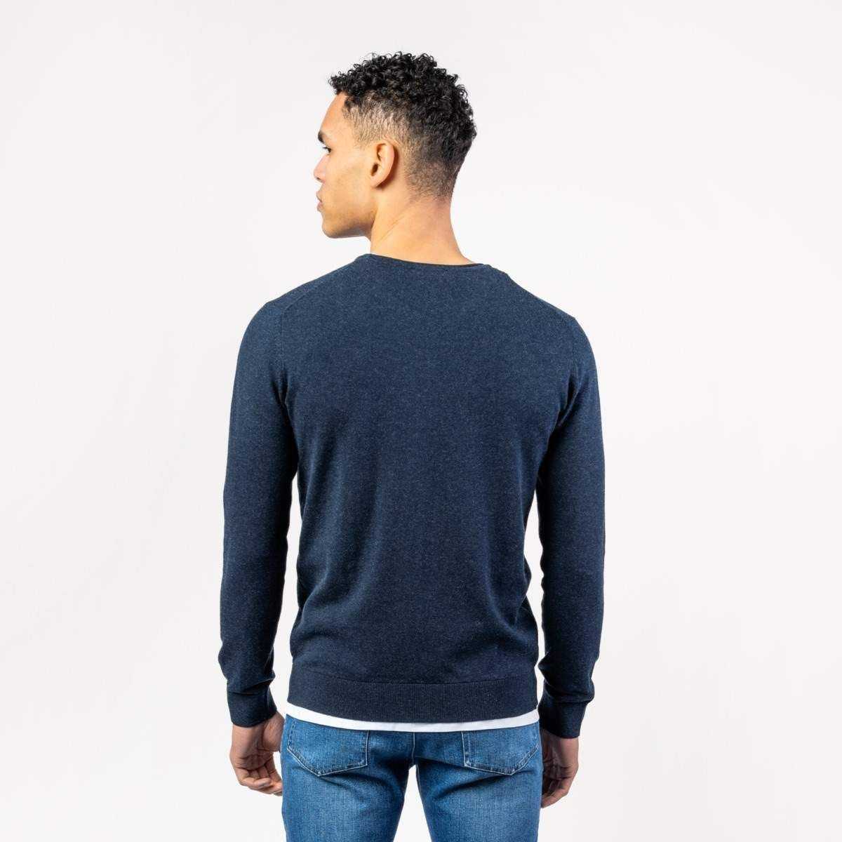 Pull col rond "ULRYK", coton bio et laine 