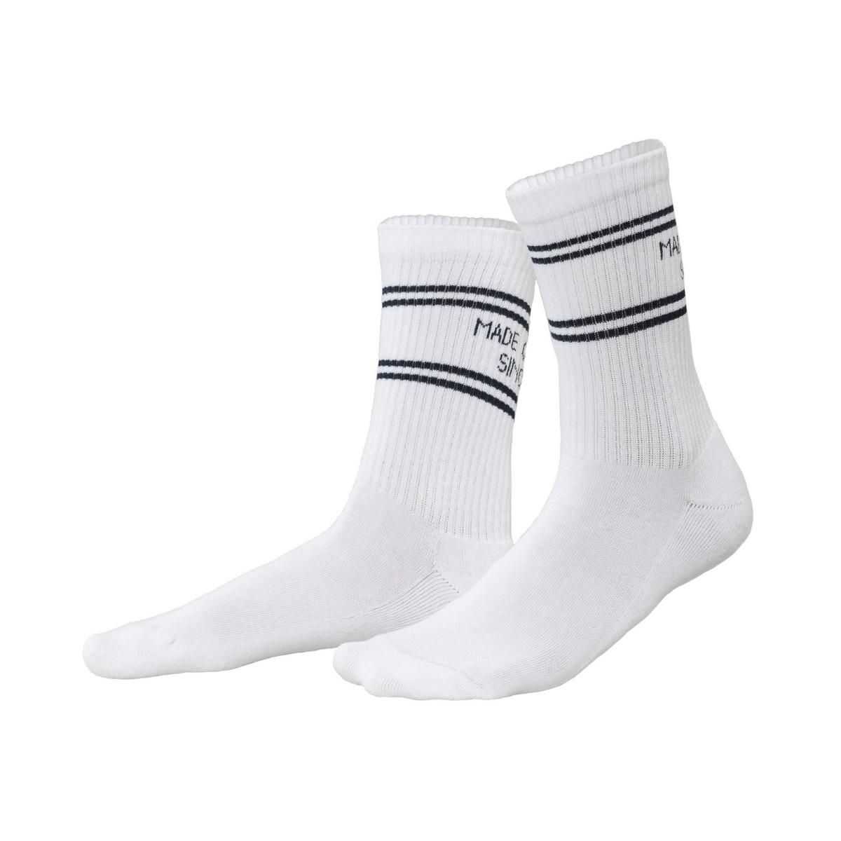 Chaussettes "PEPPER" coton bio, blanches, GOTS et VEGAN