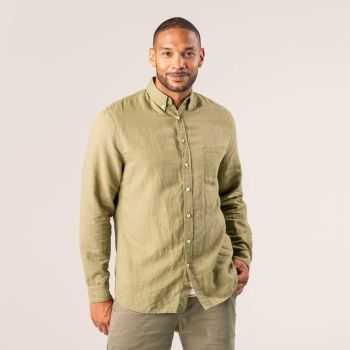 Chemise "ROB" manches longues, en lin et en coton bio