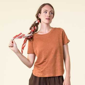 T-shirt "TELSA" manches courtes, 100% lin