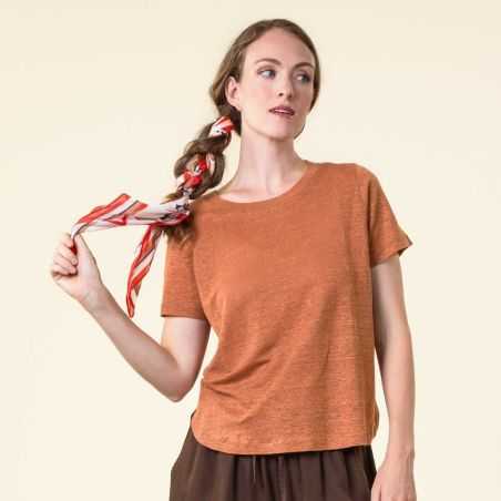 T-shirt "TELSA" manches courtes, 100% lin