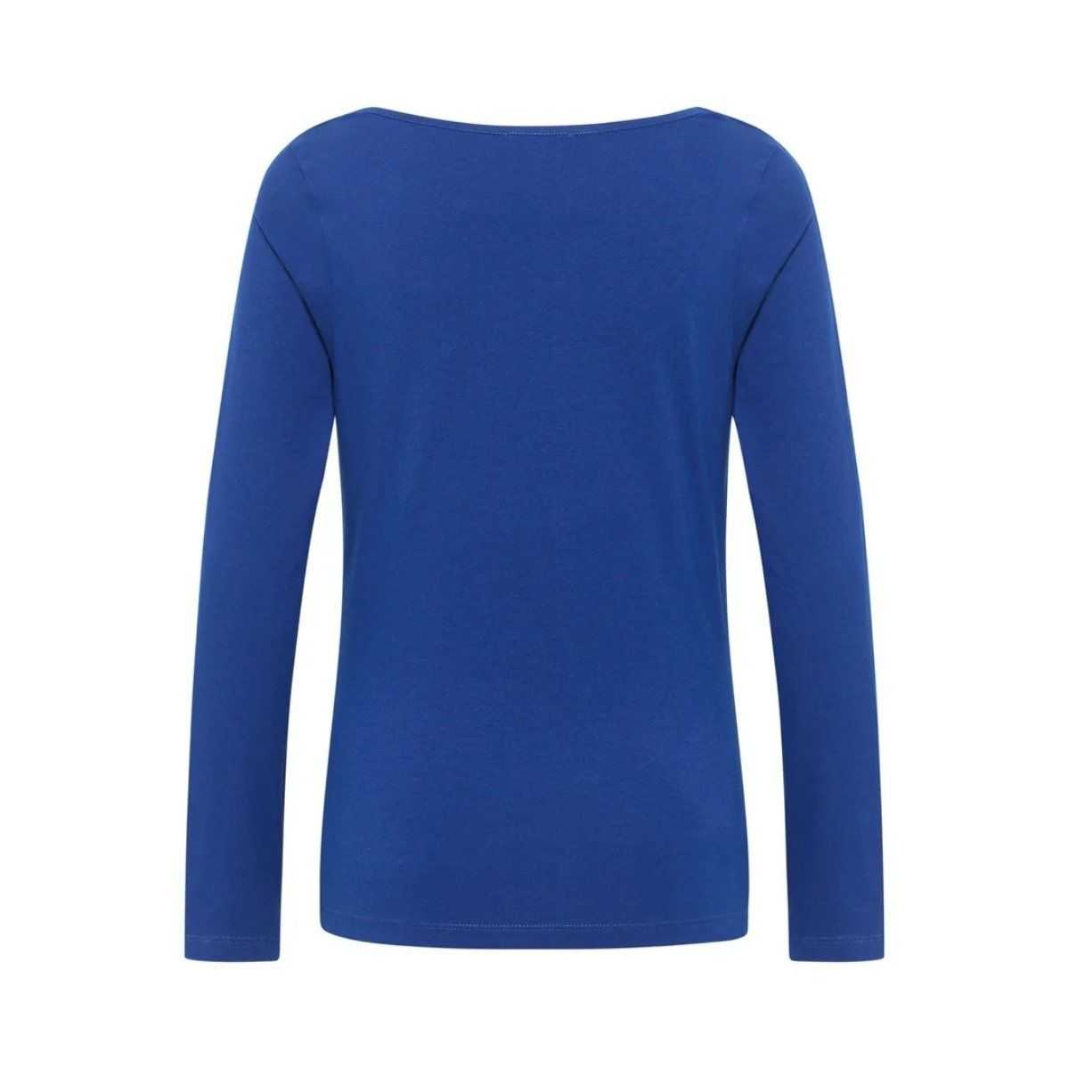 Haut manches longues avec col drapé, coton bio