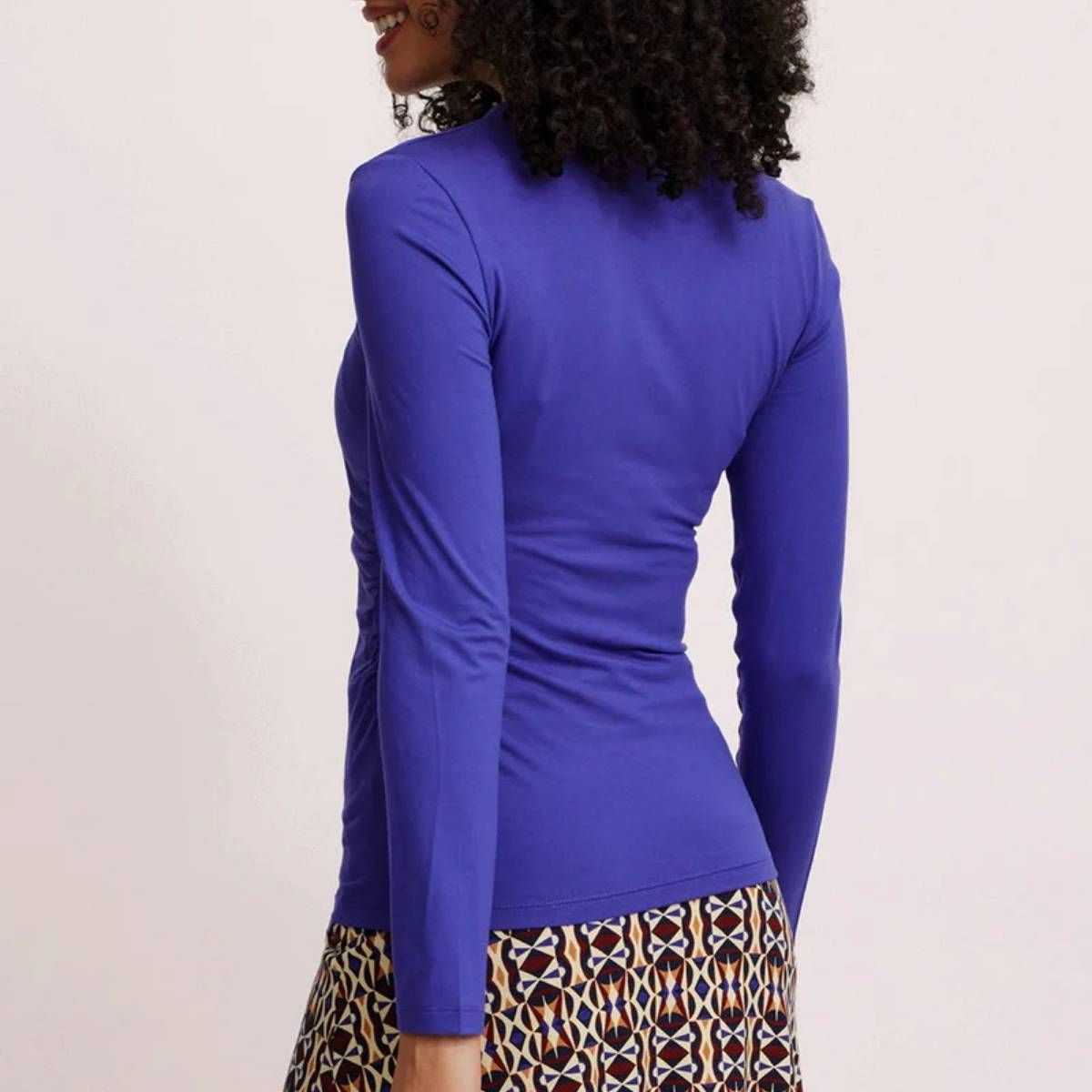 Haut manches longues col cache-cœur, viscose EcoVero™