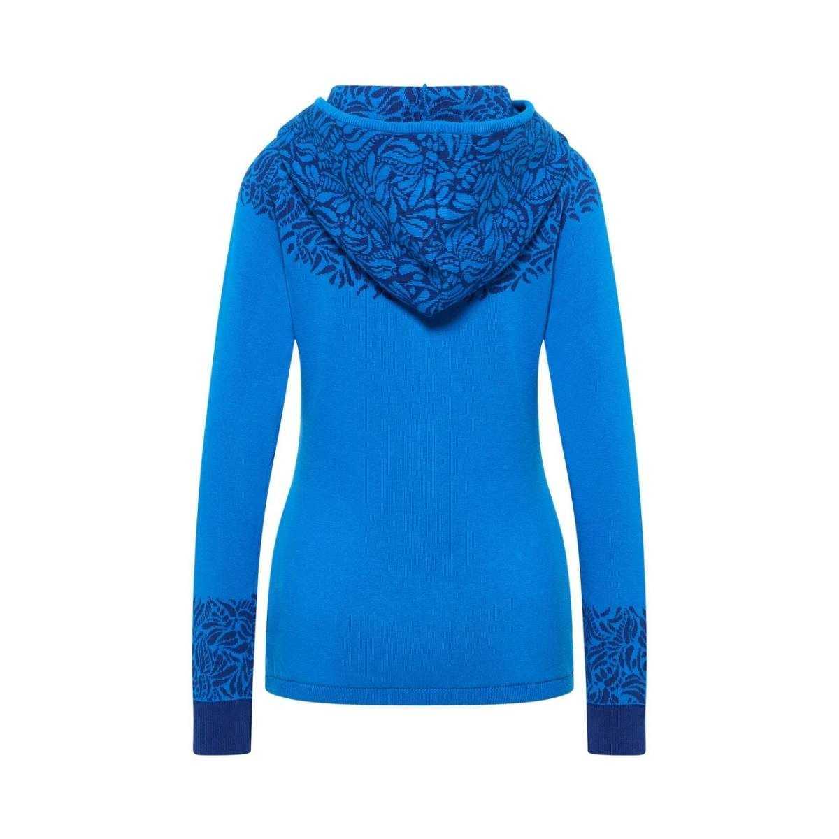 Cardigan zippée à capuche motif jacquard, 100% coton bio
