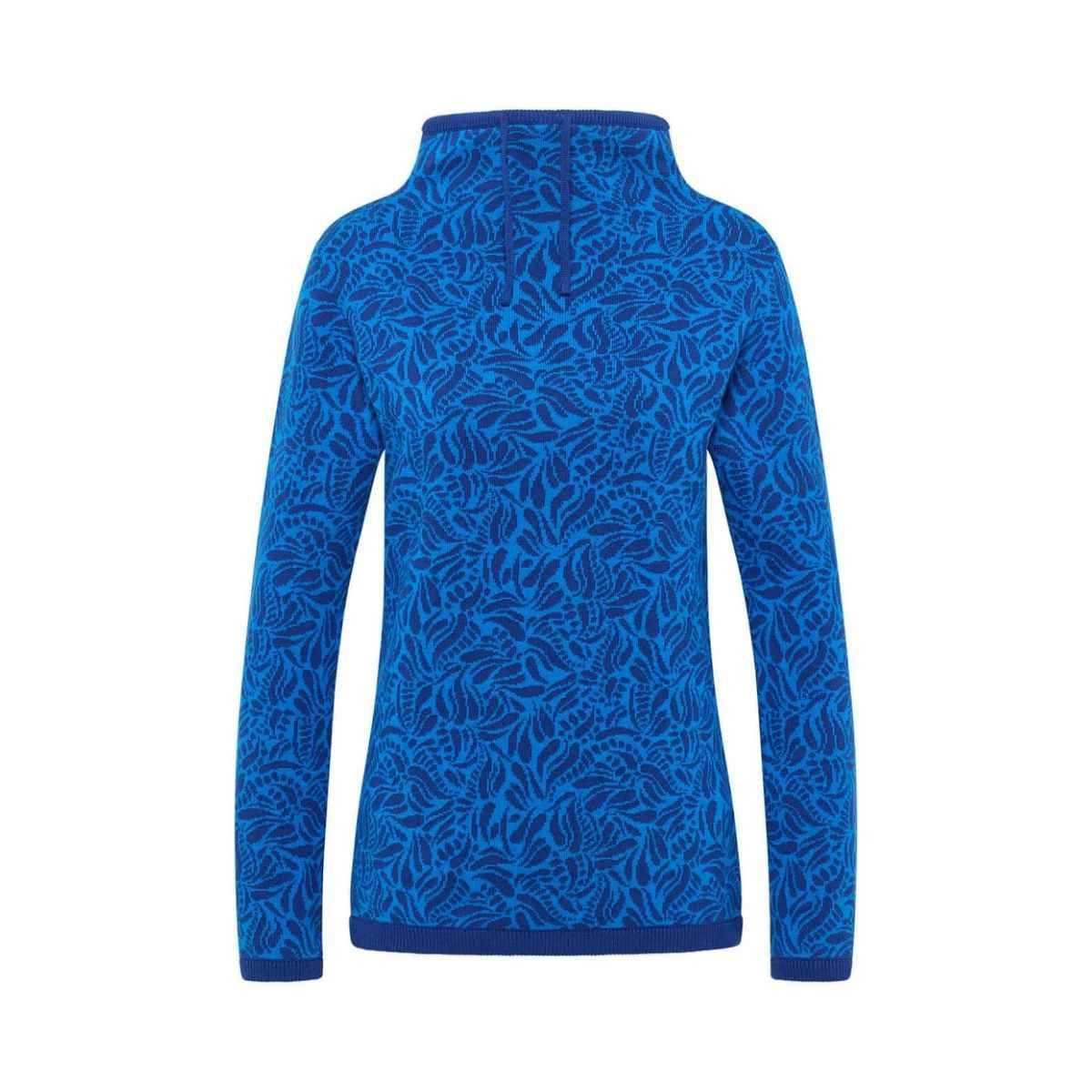 Pull à motif jacquard à col montant, 100% coton bio