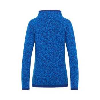 Pull à motif jacquard à col montant, 100% coton bio