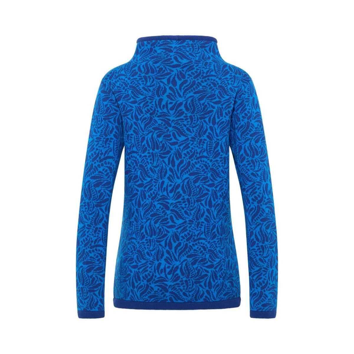 Pull à motif jacquard à col montant, 100% coton bio