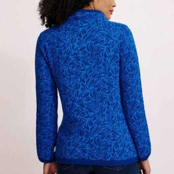 Pull à motif jacquard à col montant, 100% coton bio