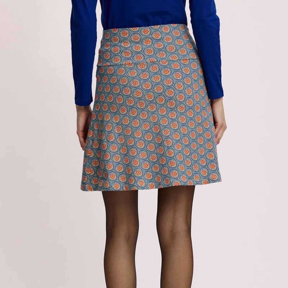 Jupe courte évasée, coton bio