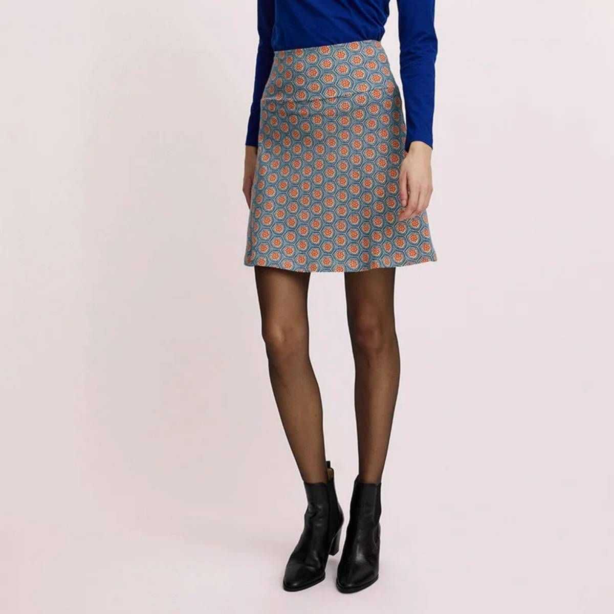 Jupe courte évasée, coton bio