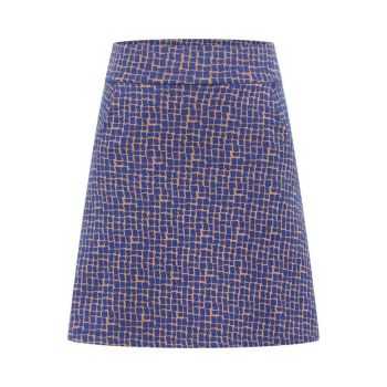 Jupe trapèze en jersey jacquard, coton bio