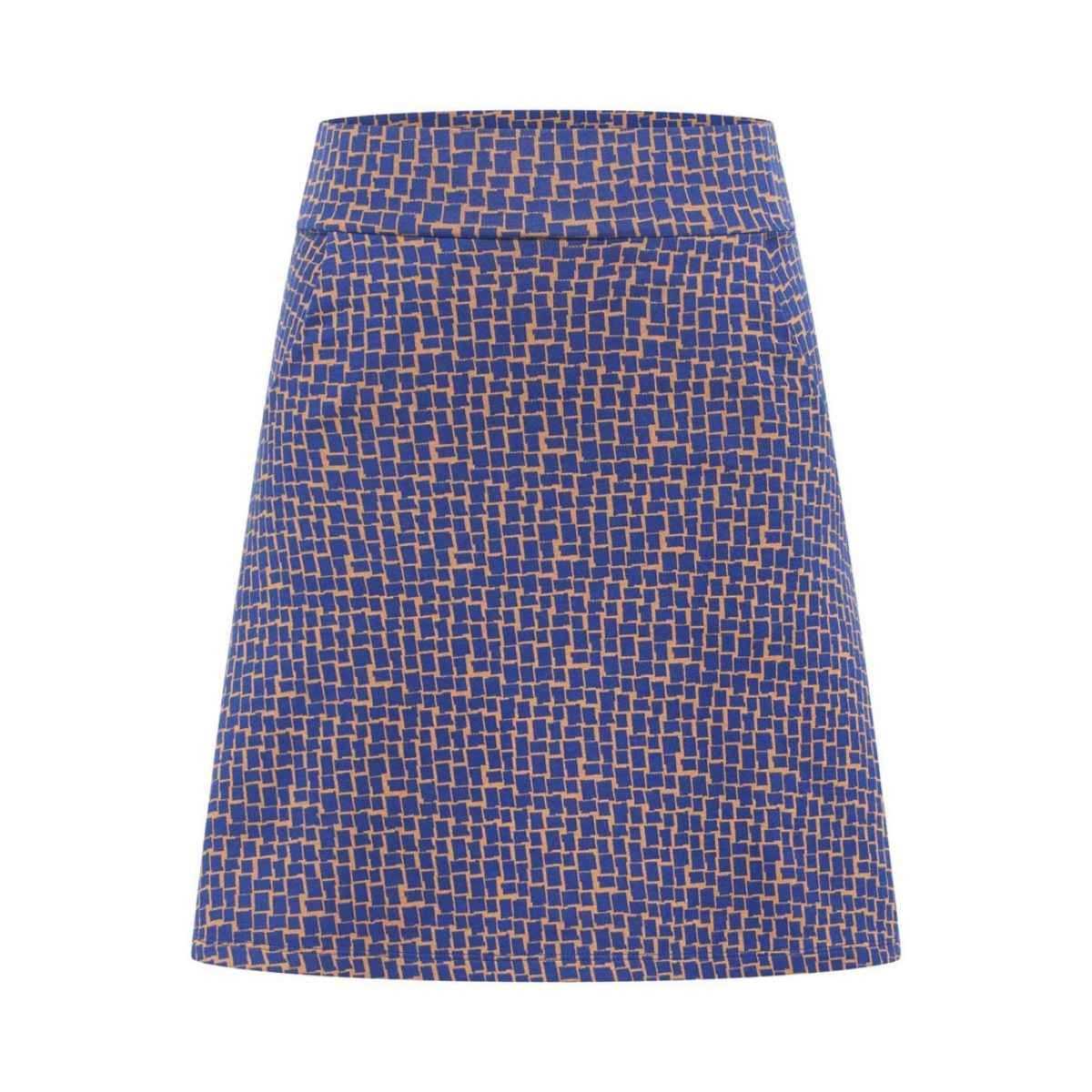 Jupe trapèze en jersey jacquard, coton bio