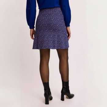 Jupe trapèze en jersey jacquard, coton bio