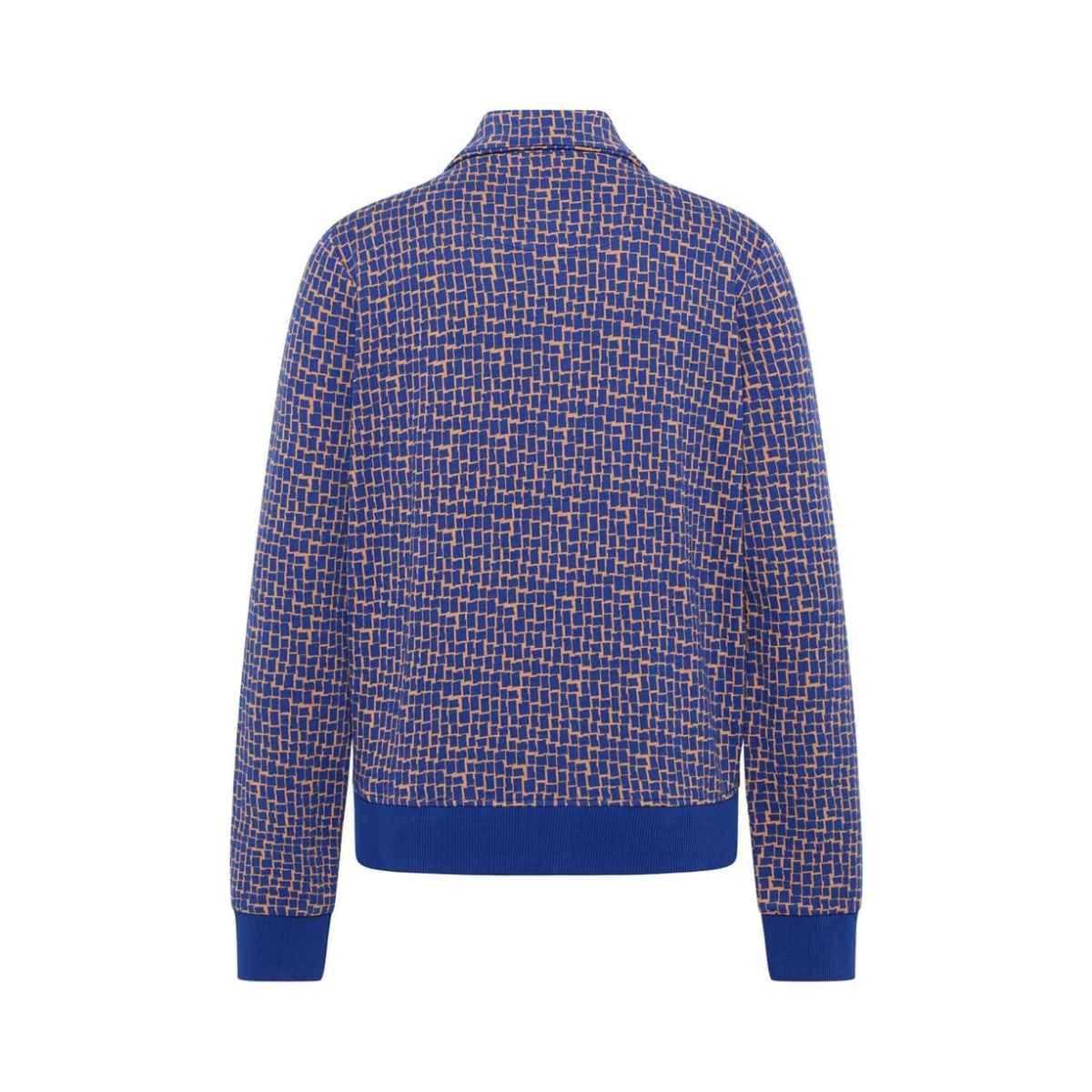 Veste en maille tricotée zippée look rétro, en coton bio