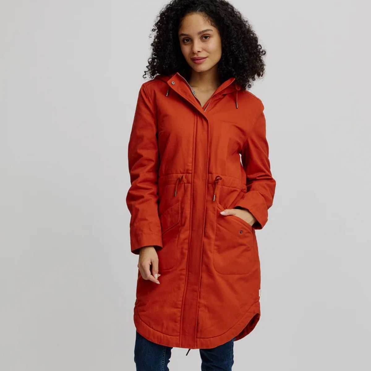 Parka femme coton bio doublée polaire Sherpa polyester recyclée Parka femme coton bio doublée polaire Sherpa polyester recyclée