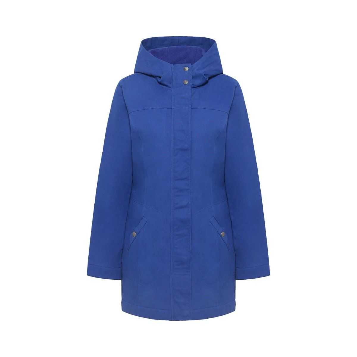 Parka ajustée femme en coton bio avec doublure polaire Sherpa polyester recyclé