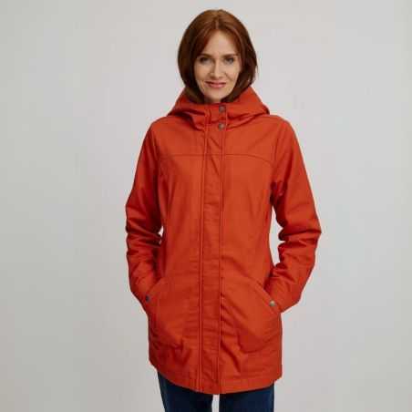 Parka ajustée femme en coton bio avec doublure polaire Sherpa polyester recyclé