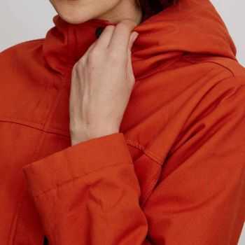 Parka ajustée femme en coton bio avec doublure polaire Sherpa polyester recyclé