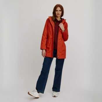 Parka ajustée femme en coton bio avec doublure polaire Sherpa polyester recyclé