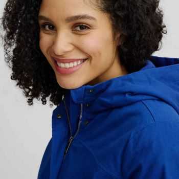 Parka ajustée femme en coton bio avec doublure polaire Sherpa polyester recyclé Parka ajustée femme en coton bio avec doublure polaire Sherpa polyester recyclé