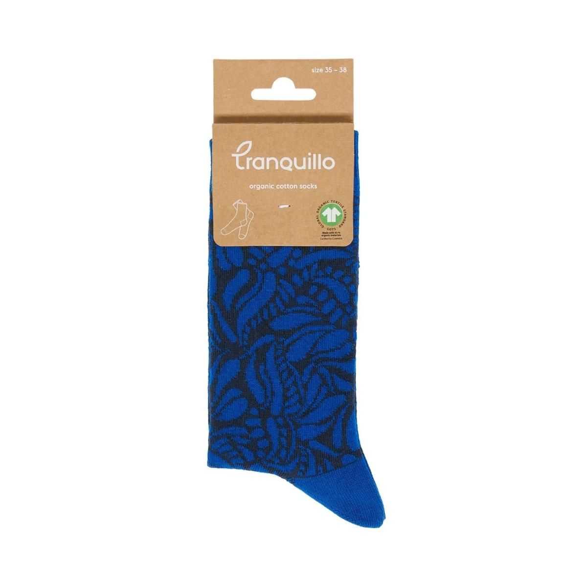 Chaussettes "INK" motif végétal, 90% coton bio