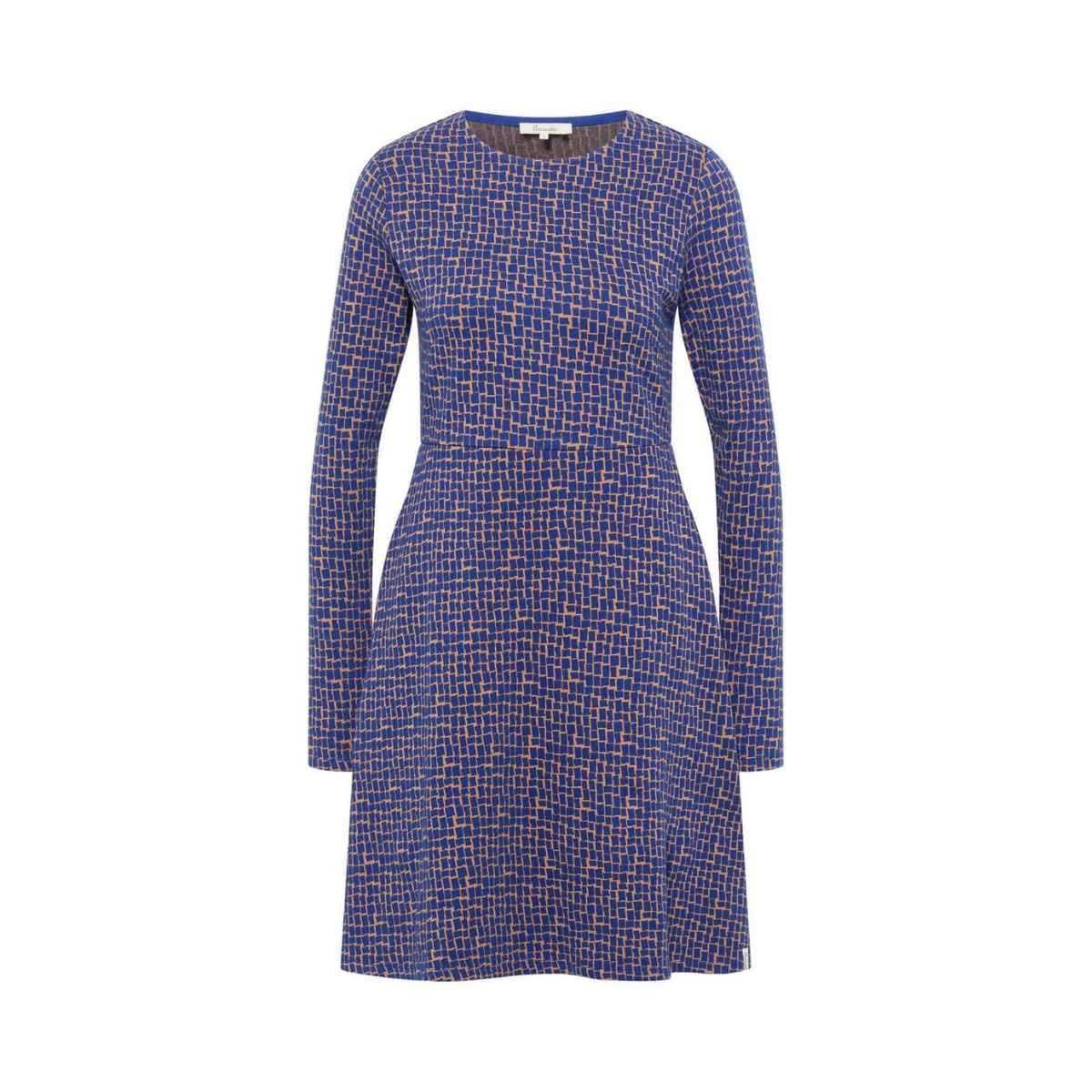 Robe manches longues à motifs géométriques, coton bio