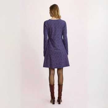 Robe manches longues à motifs géométriques, coton bio