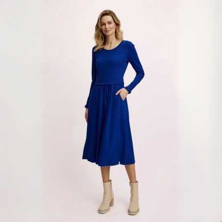 Robe en jersey manches longues avec poches, coton bio