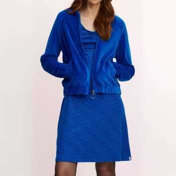 Robe avec col bénitier à manches longues, coton bio