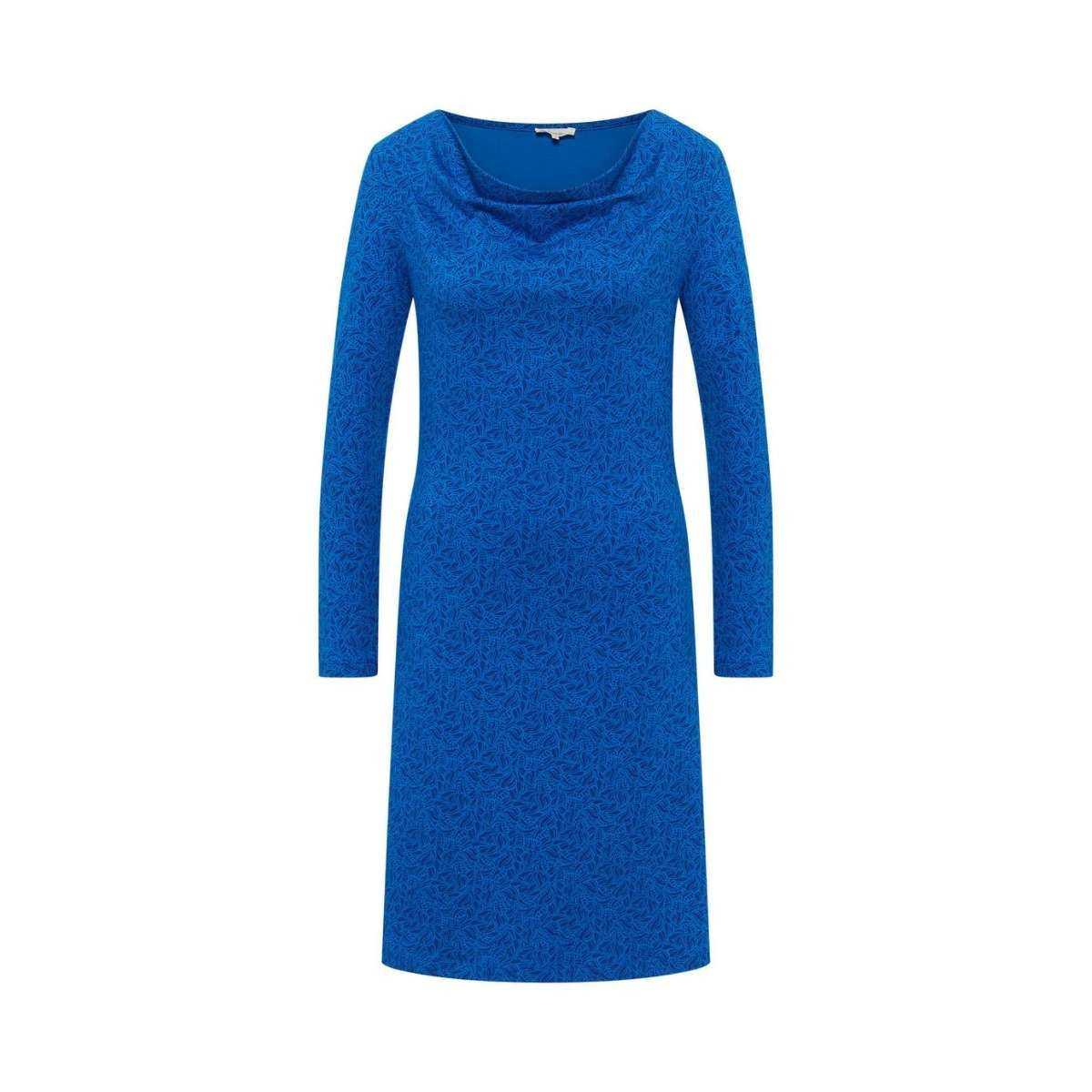 Robe avec col bénitier à manches longues, coton bio