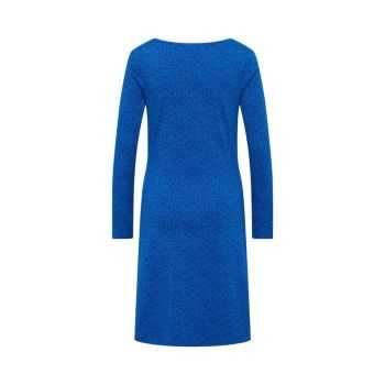 Robe avec col bénitier à manches longues, coton bio