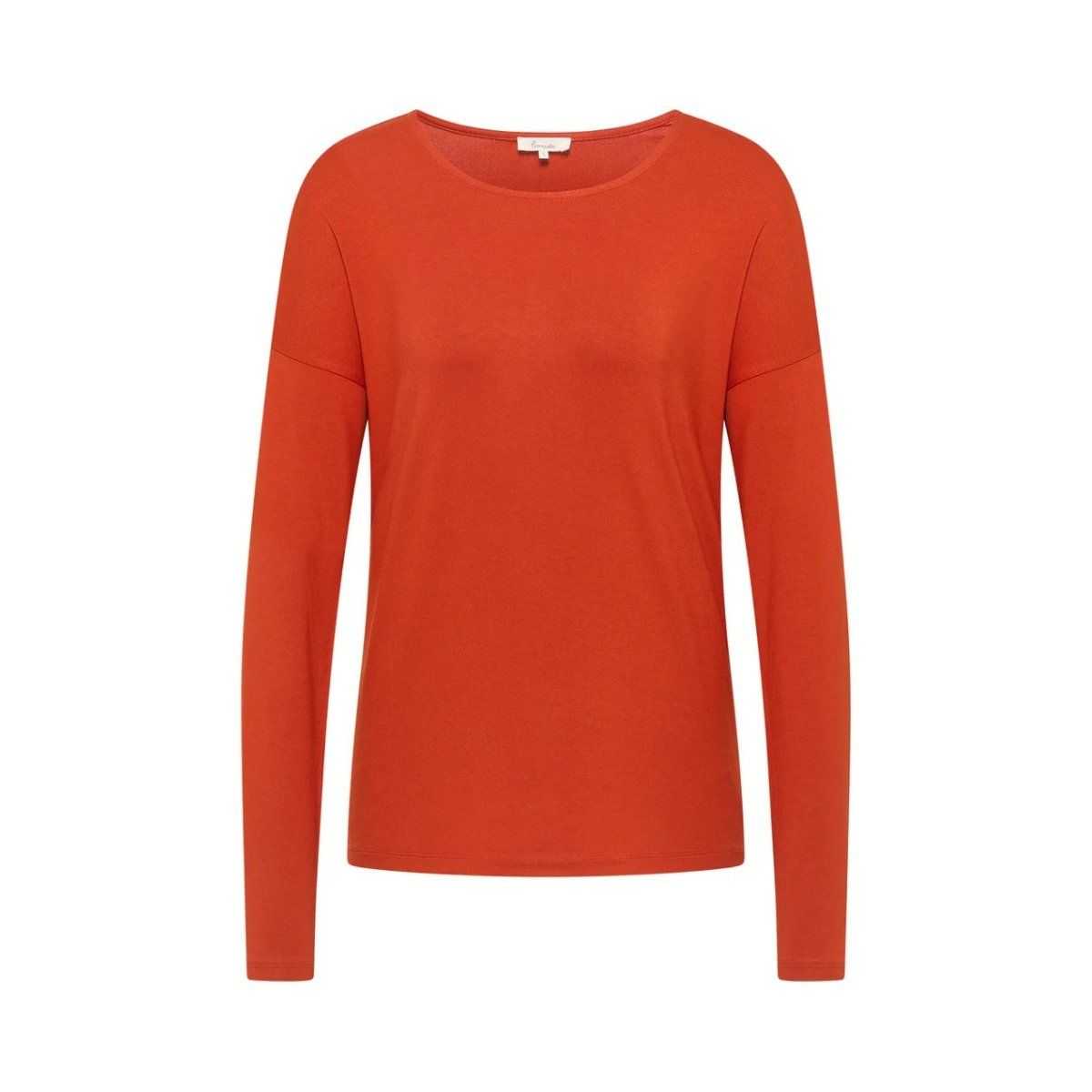 T-shirt à manches longues col rond avec épaules tombantes, EcoVero™