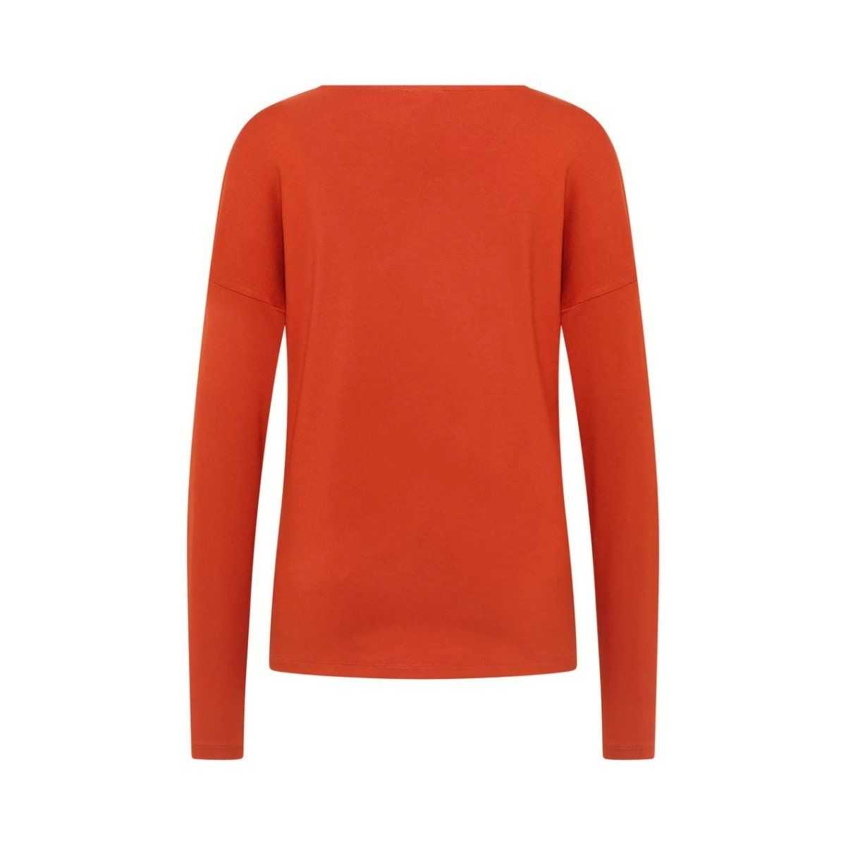 T-shirt à manches longues col rond avec épaules tombantes, EcoVero™