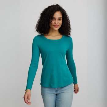 T-shirt à manches longues en jersey doux, coton bio