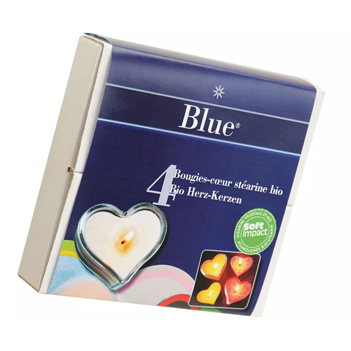 Coffret 4 bougies coeur