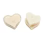 Coffret 4 bougies coeur ivoire et rouge Coffret 4 bougies coeur ivoire et rouge