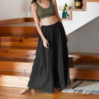 Pantalon large épais "BOOH" en coton bio, Muùne