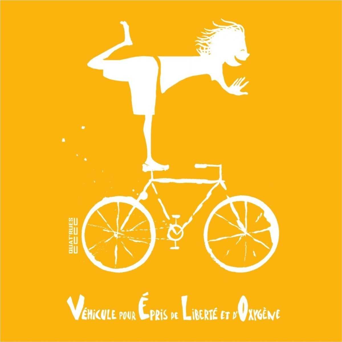 T-shirt "VÉLO" manches courtes, 100% coton bio