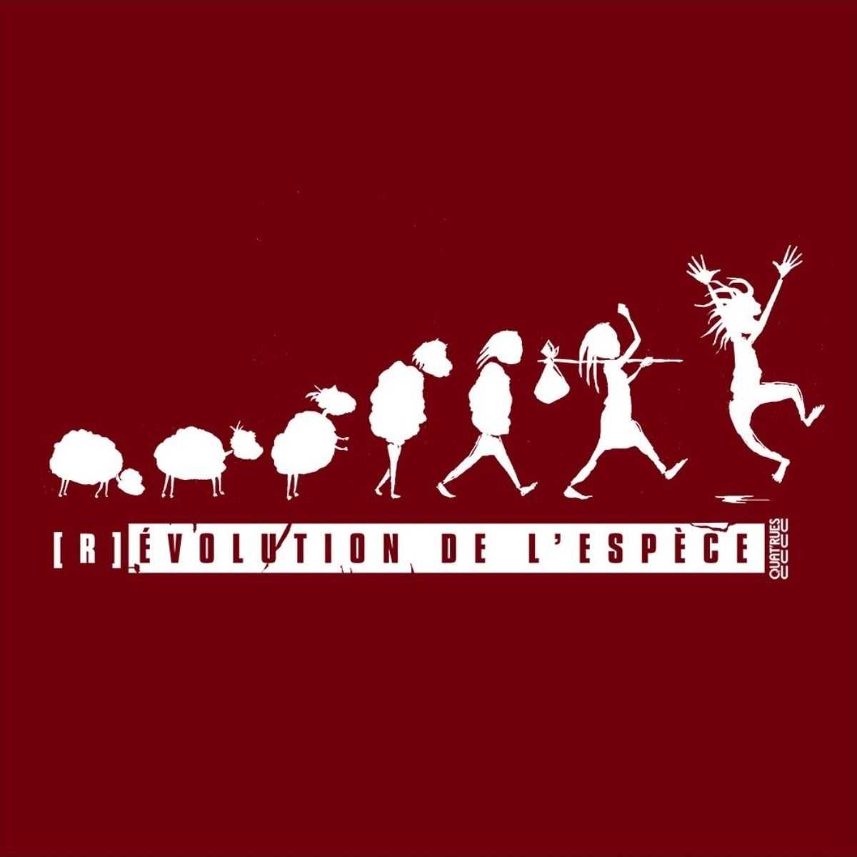 T-shirt "RÉVOLUTION DE L'ESPÈCE" manches courtes, 100% coton bio