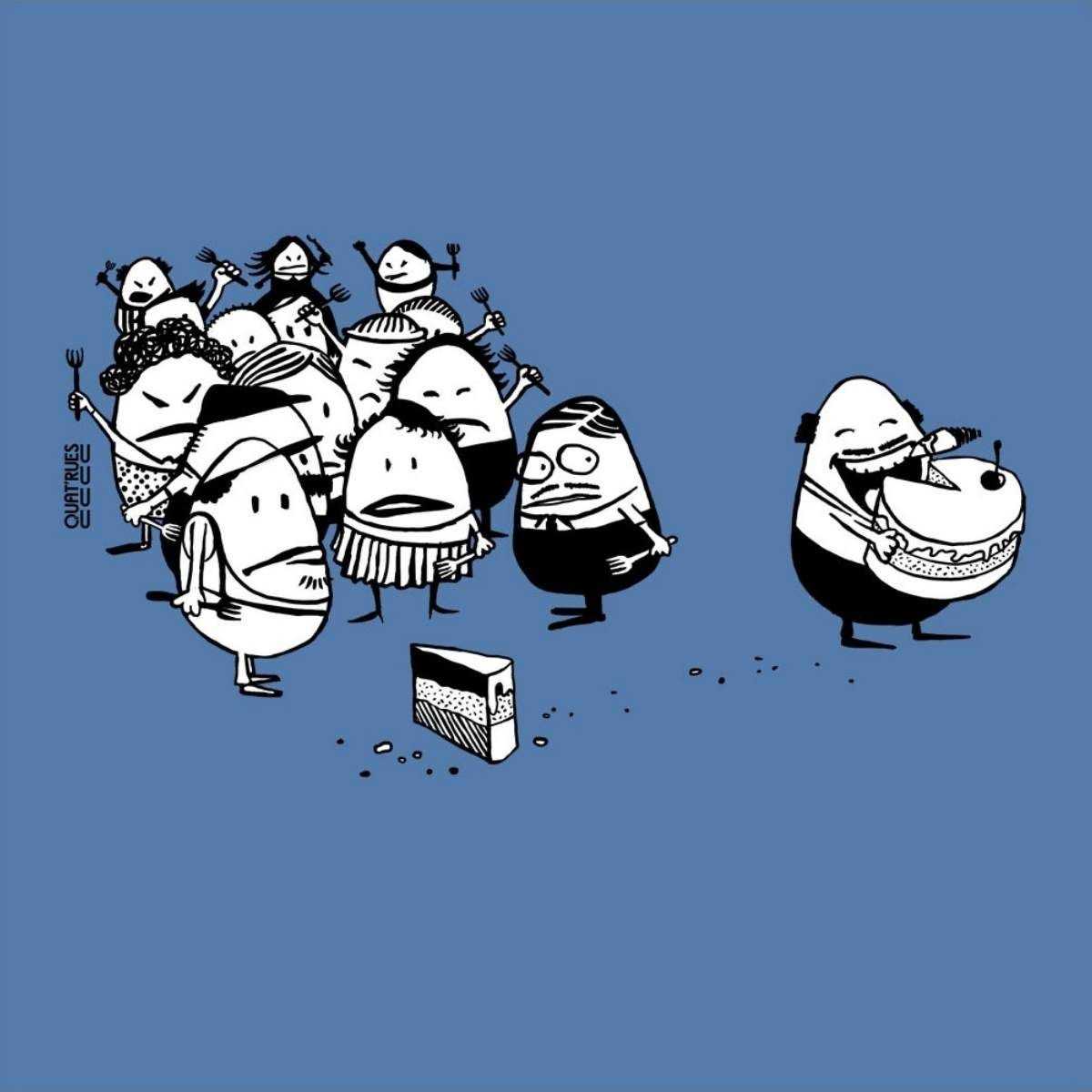 T-shirt "LA PART DU GÂTEAU" manches courtes, 100% coton bio