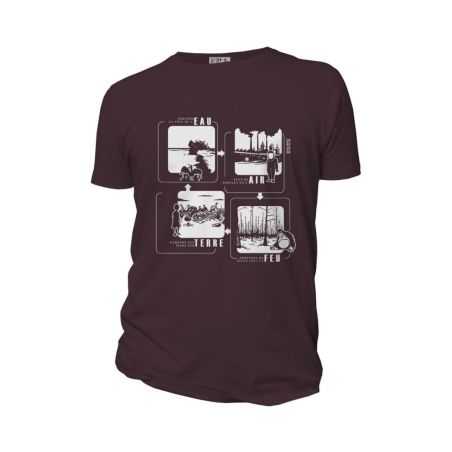 T-shirt "4 ÉLÉMENTS" manches courtes, 100% coton bio