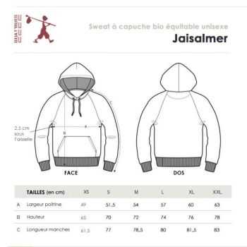 Sweat "POUSSE" à capuche, 100% coton bio