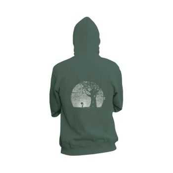 Sweat zippé "POUSSE" à capuche, 100% coton bio