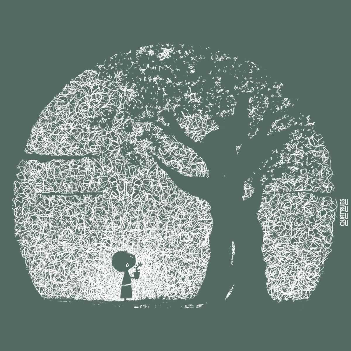 Sweat zippé "POUSSE" à capuche, 100% coton bio