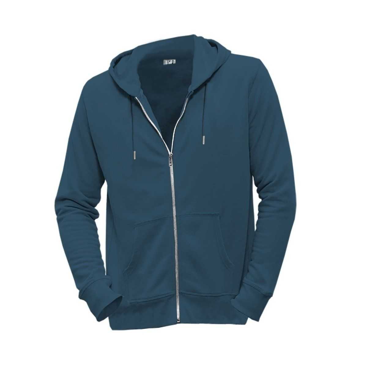 Sweat zippé "POUSSE" à capuche, 100% coton bio