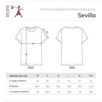 T-shirt "POUSSE" col rond, coupe féminine, coton bio et recyclé