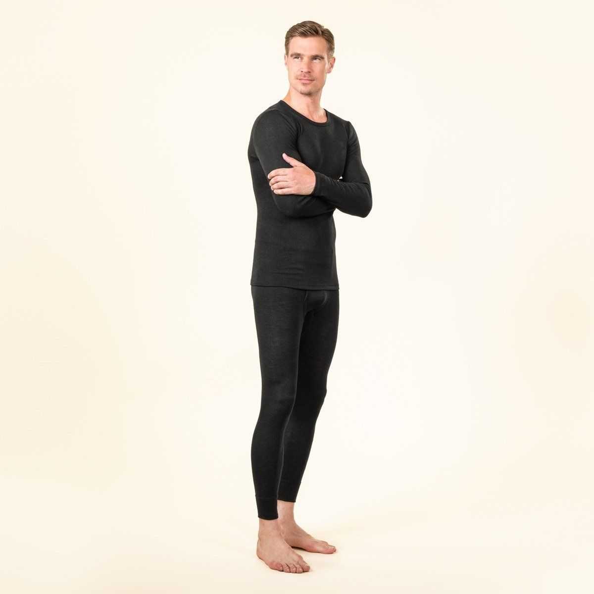 Maillot de corps "HARVEY" à manches longues, laine bio et soie