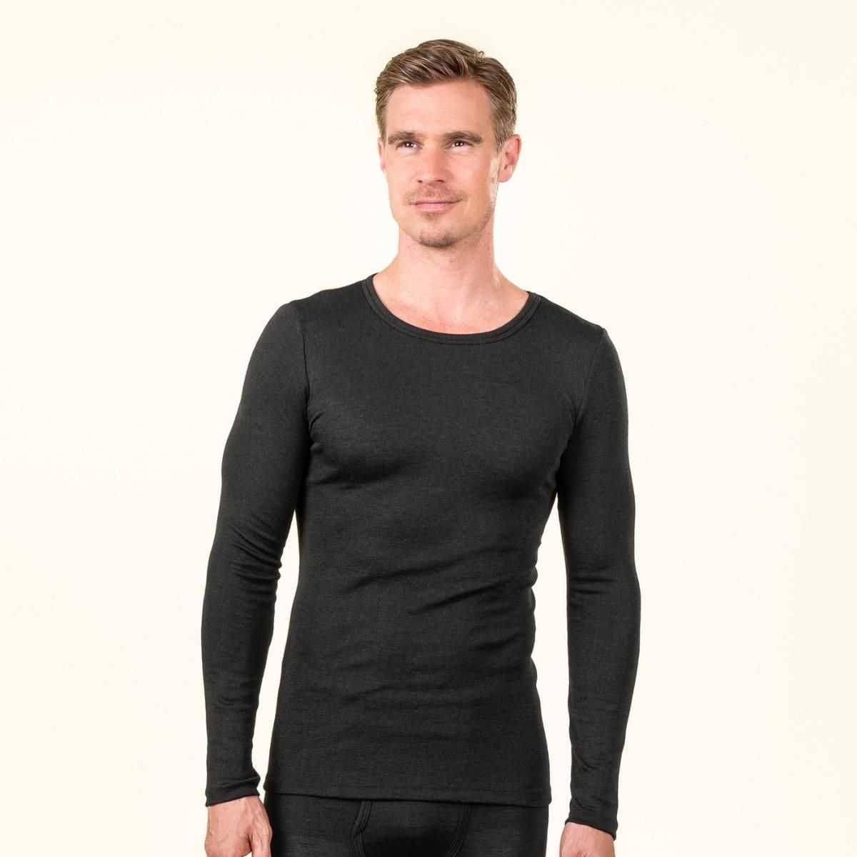 Maillot de corps "HARVEY" à manches longues, laine bio et soie